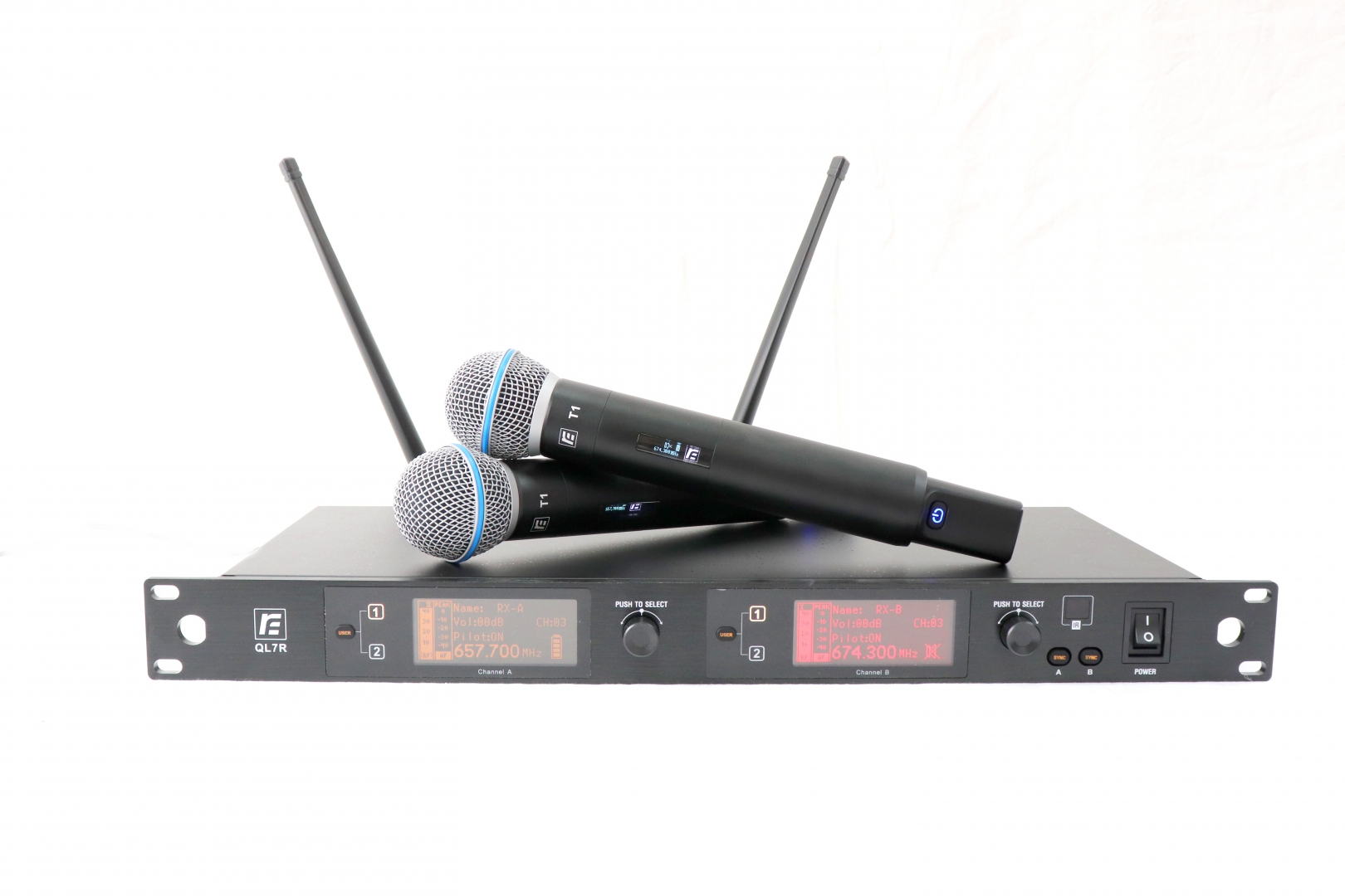 RFIntell QL7R/T1-B 720,500-754,000 МГц 2-канальная радиосистема с 2-мя ручными микрофонами в Марий Эле